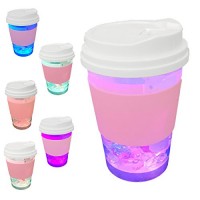 Funtechhub Mini  Color- Changing Humidifier  Coffee Cup Shape USB  Car -Home- Office. AUTO Shut Off After 7 Hours. Pink  Sky Blue  Sea Green (Pink) - B07DP6SDG6